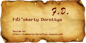 Fáskerty Dorottya névjegykártya