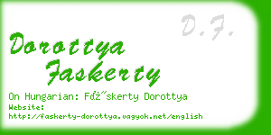 dorottya faskerty business card
